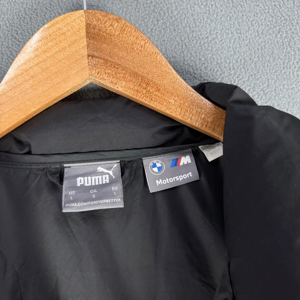 Puma BMW Motorsport Jacket Mens Large Black Padded Puffer‎ Formula 1 Essentials